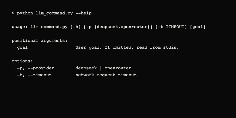 Natural Language CLI visual preview